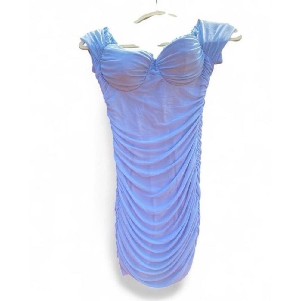 Iridescent boho Ruched Dress